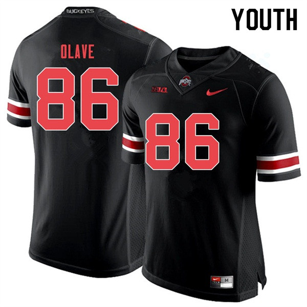 Ohio State Buckeyes Chris Olave Youth #86 Blackout Authentic Stitched College Football Jersey